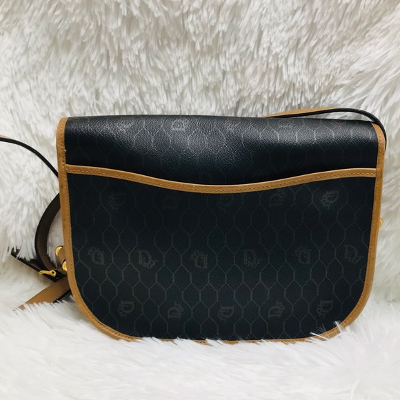 DIOR VINTAGE TROTTER CANVAS PVC CROSSBODY SLING BAG OBO - Picture 2 of 10